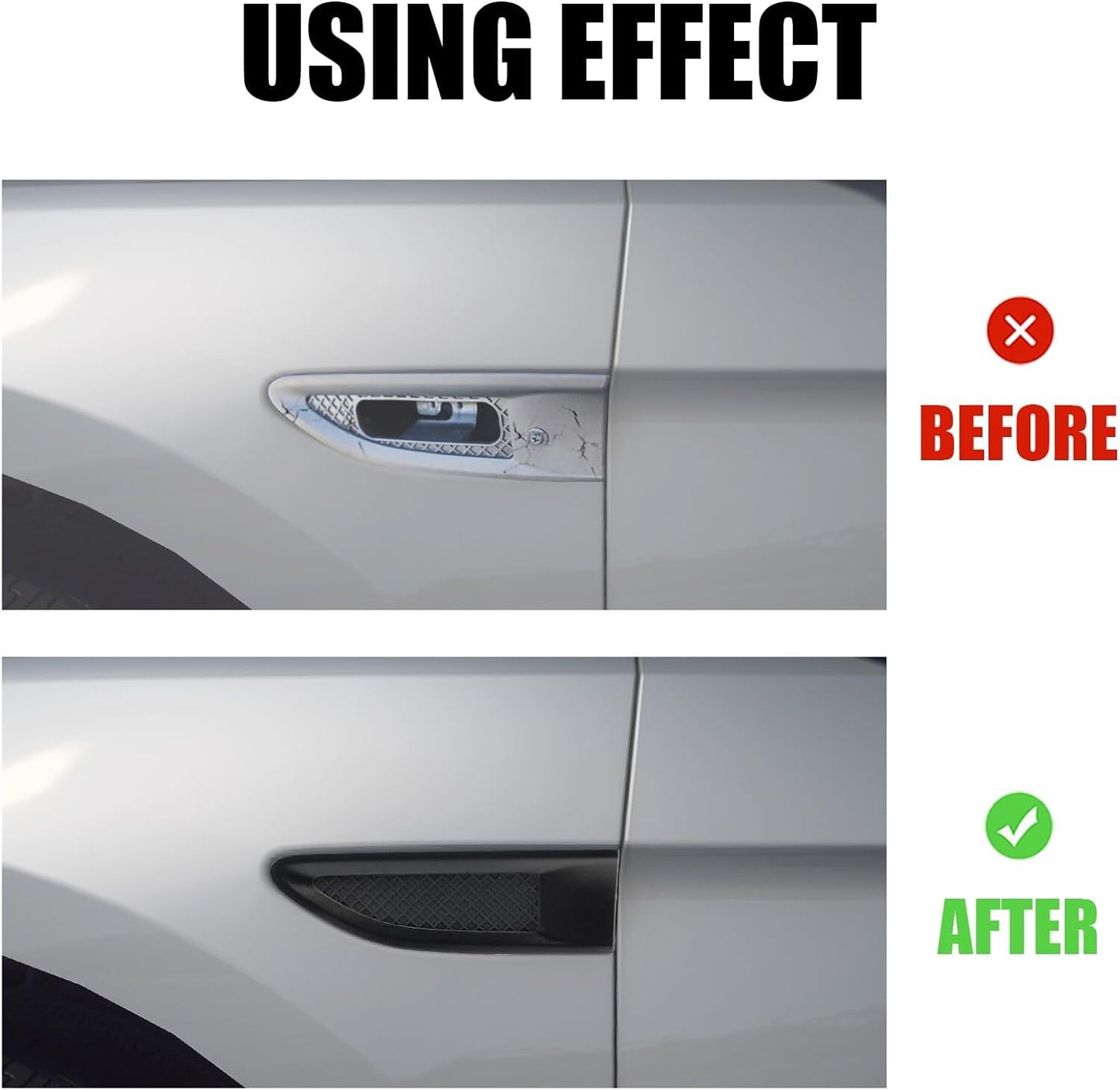 Black Front Fender Vent Molding DG1Z16178C DG1Z16178D for Ford Taurus Police