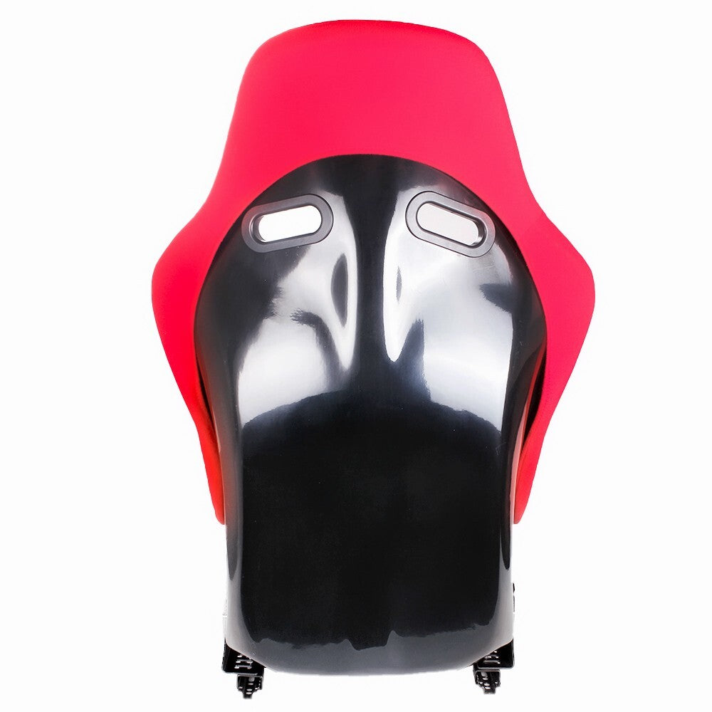 Red 1 X Universal Racing Adjustable Bucket Reclinable Seats Slider Rail