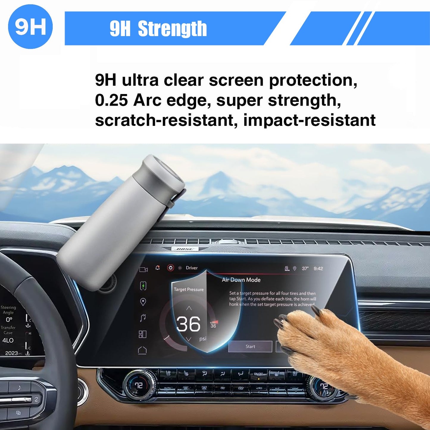 For 2023-2025 for GMC for Canyon 11.3inches Car Touch Screen Protector Tempered Glass