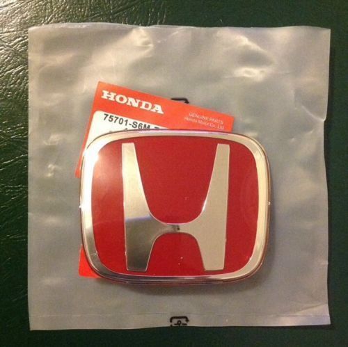 for Honda for Civic Red H JDM Badge 06-11 Rear/Rear 2DR Coupe Rear Only