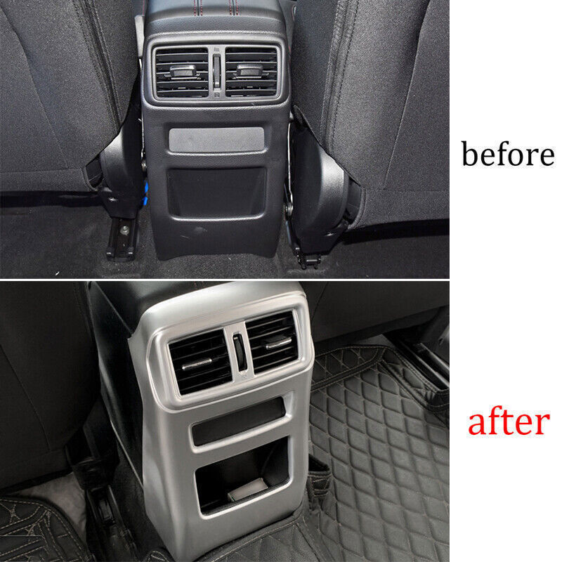 Rear Air Outlet Vent Frame Trim Fit for Nissan Rogue Sport 17-2021 Matte Silver