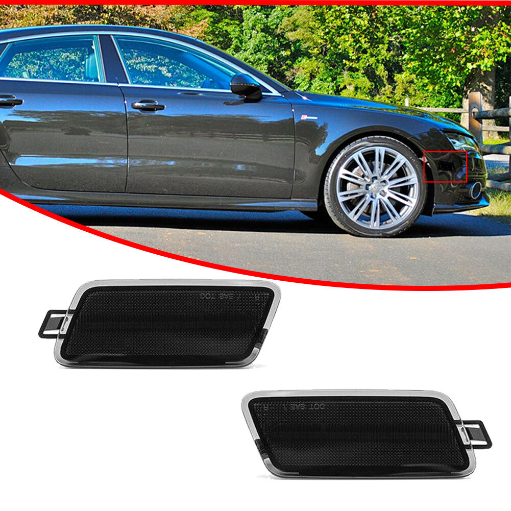 Smoked front side marker lights for 2012-2017 for Audi A7 S7 RS7 Quattro