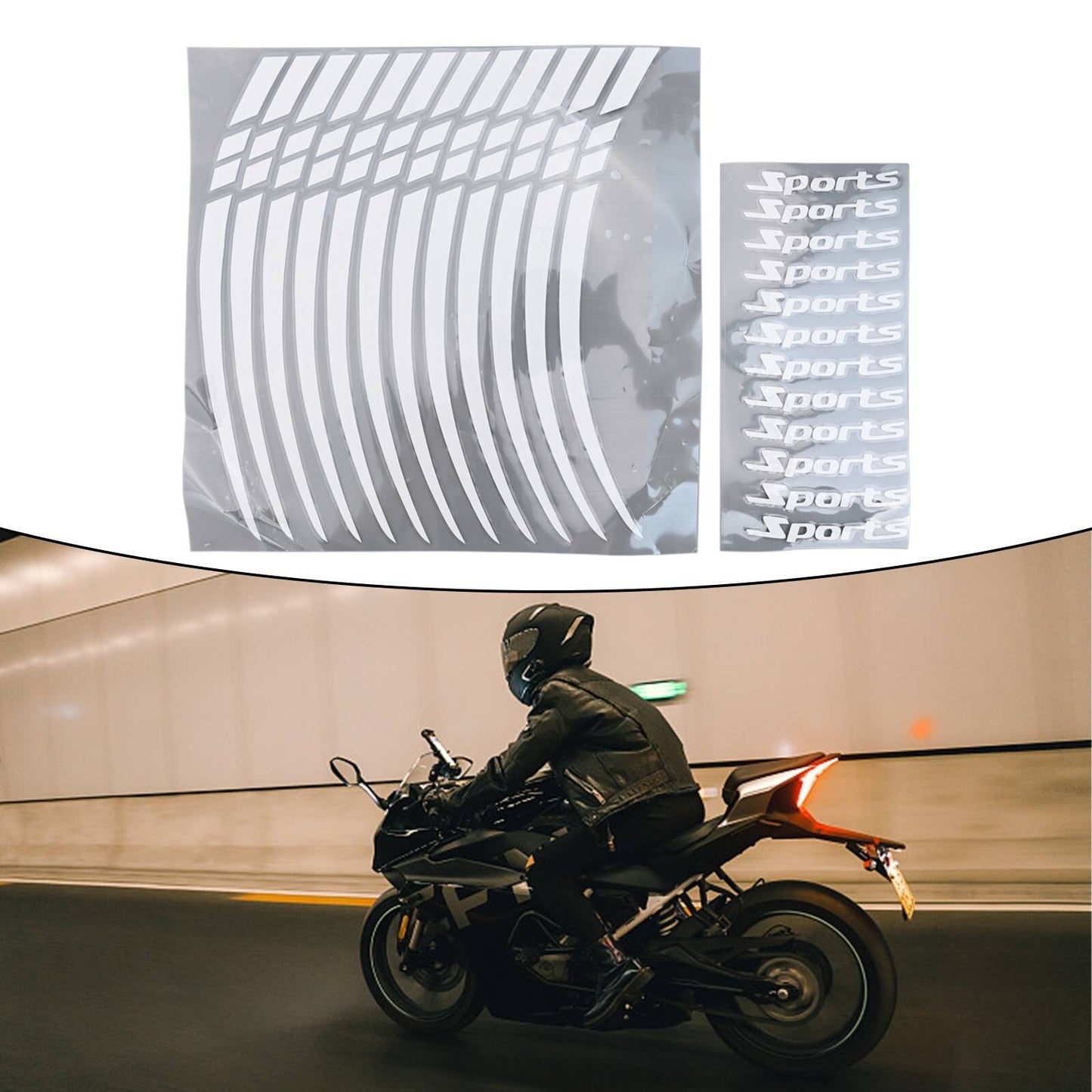 Personalized wheel decal tape stickers for 18-21 inch motorcycle and bicycle wheels