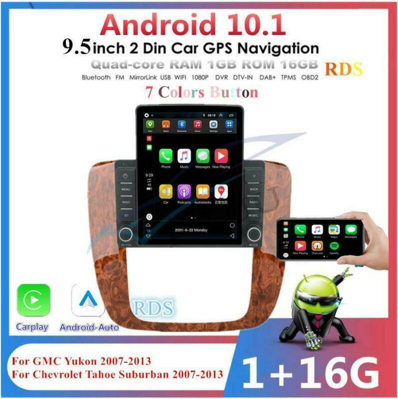 for GMC for Yukon for Chevrolet 9.5 Vertical Tahoe Car Stereo Radio GPS Navi Player FM