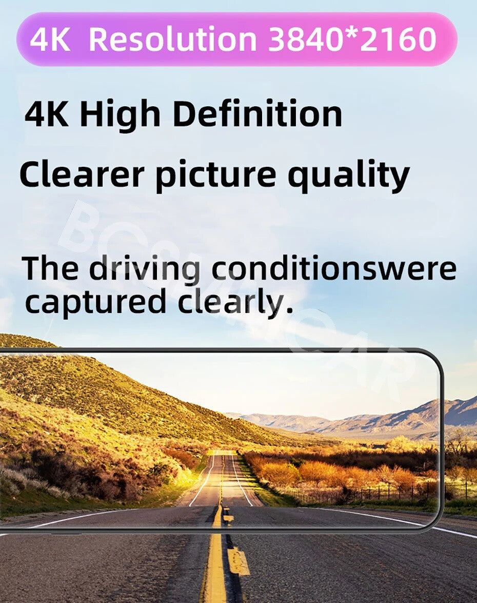 12in Car Backup Camera Mirror Dashcam Recorder Rear View Reverse Parking Monitor