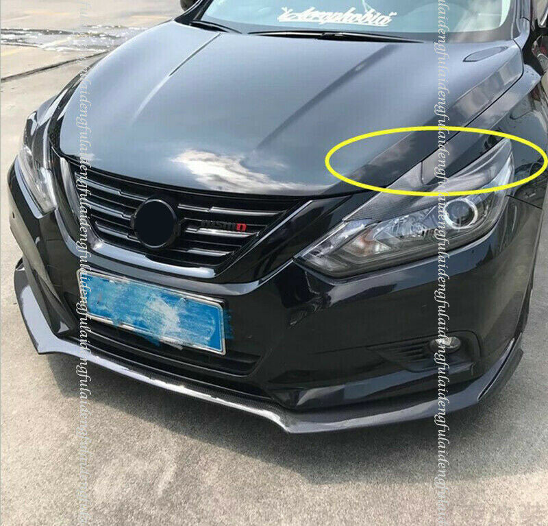 for Nissan Altima 2016-2018 Real carbon fiber headlight eyebrow strip Cover trim