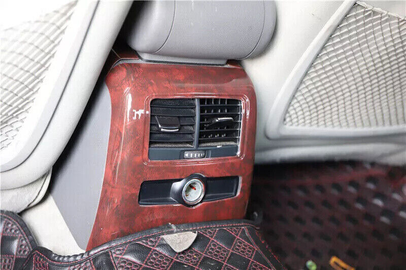 for Audi A6 2008-2011 Brown Wood Grain Inner Rear Air Outlet Vent Cover Decor 1P