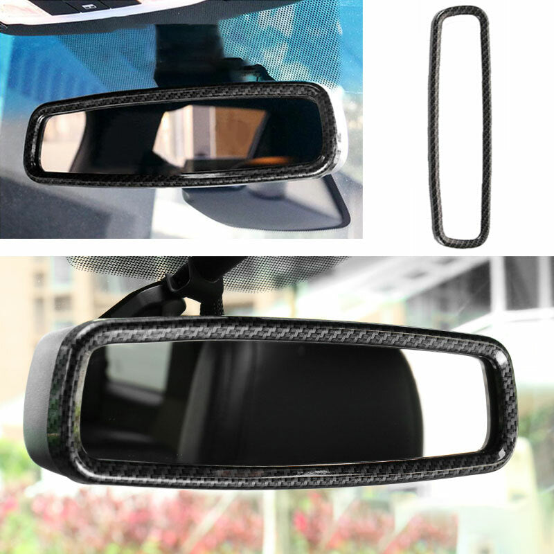 ABS Carbon Fiber Inner Rear View Mirror Cover Decor for 2013-2019 for Ford Explorer