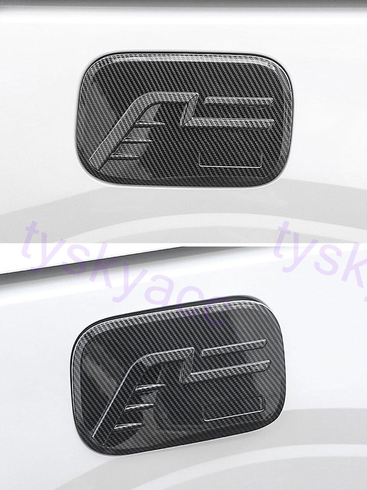 for Kia Carnival 22-2024 Gas Fuel Tank Mouldings Lid Carbon Fiber Cover Trim 1X