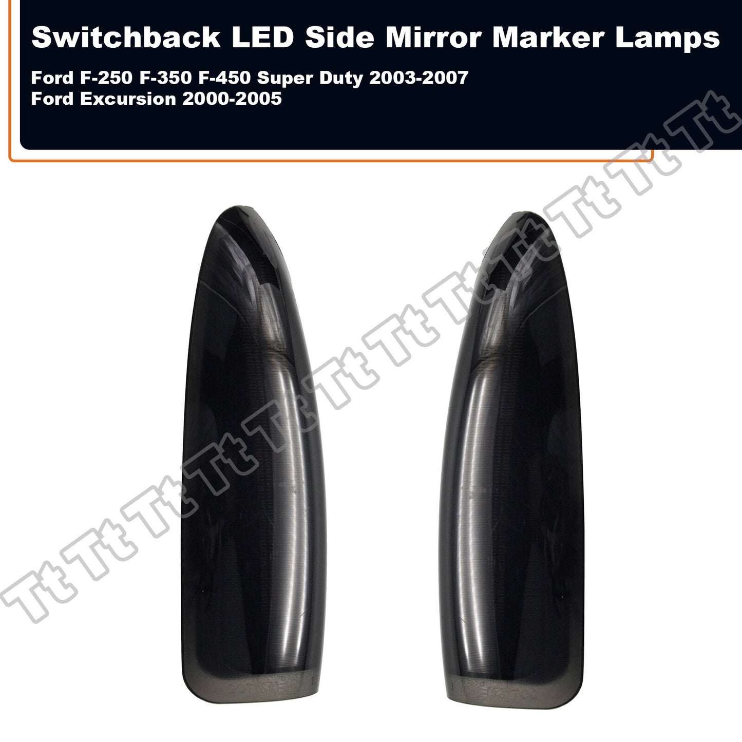 Amber/white LED side mirror light smoked lens suitable for 2003-2007 for Ford F250, F350, and F450.