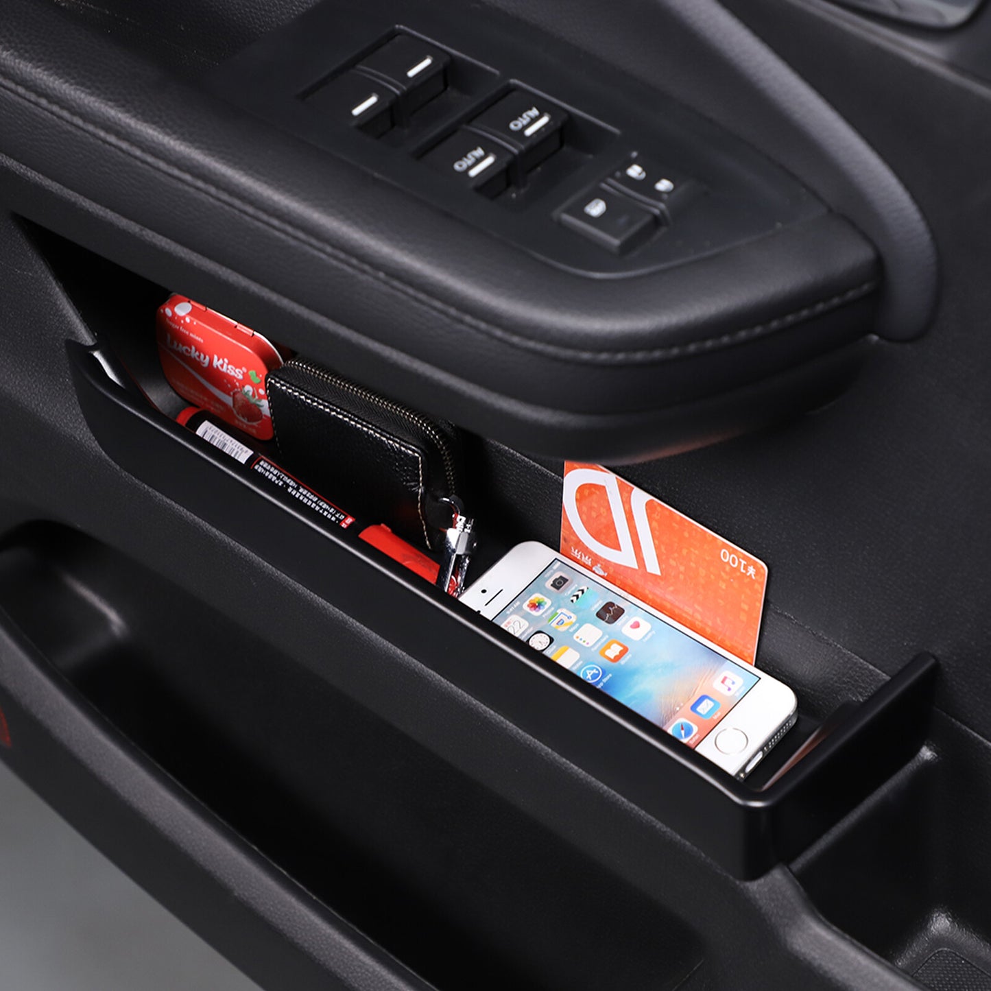 Carbon fiber central control cup holder bottom groove pad suitable for Toyota Tacoma 06-15