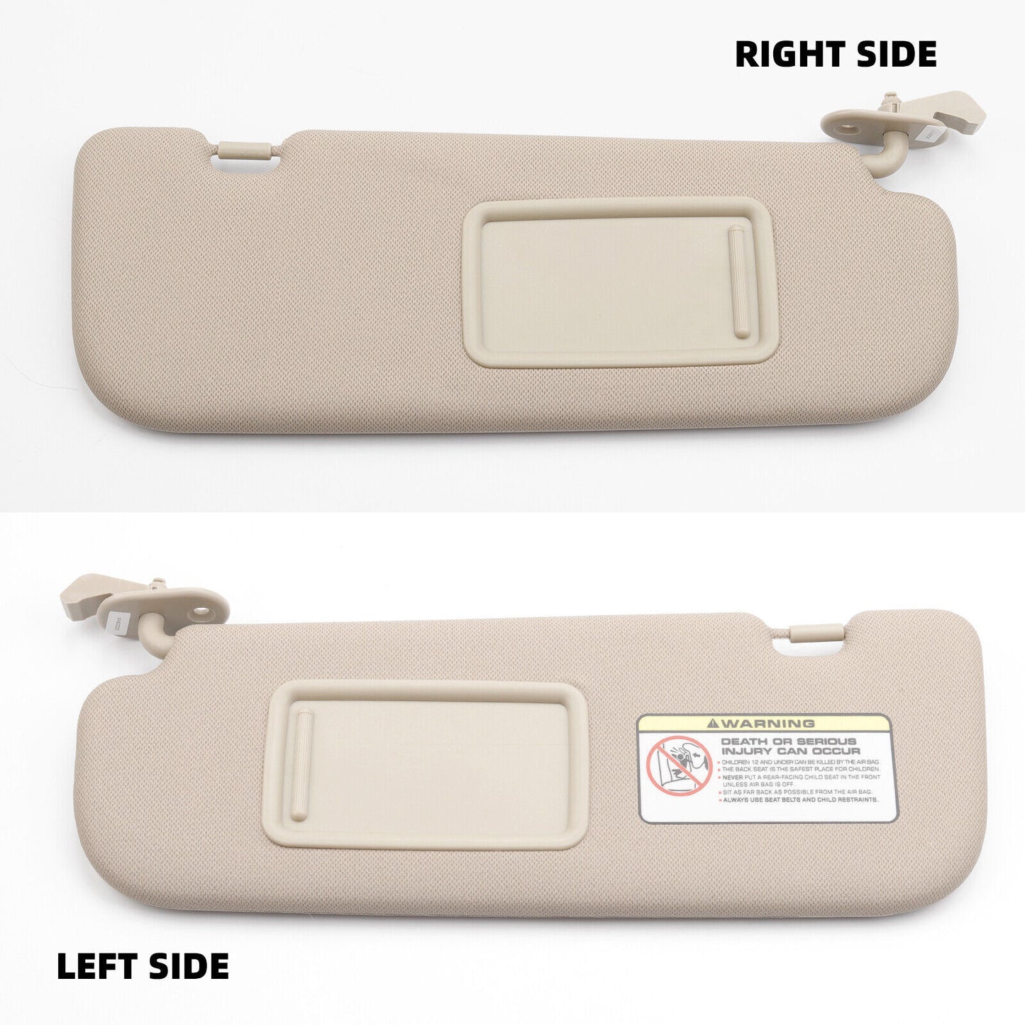 2PCS Beige LEFT RIGHT Sun Visor for Hyundai for Elantra 2012 GL 2.0L 852203X000TX