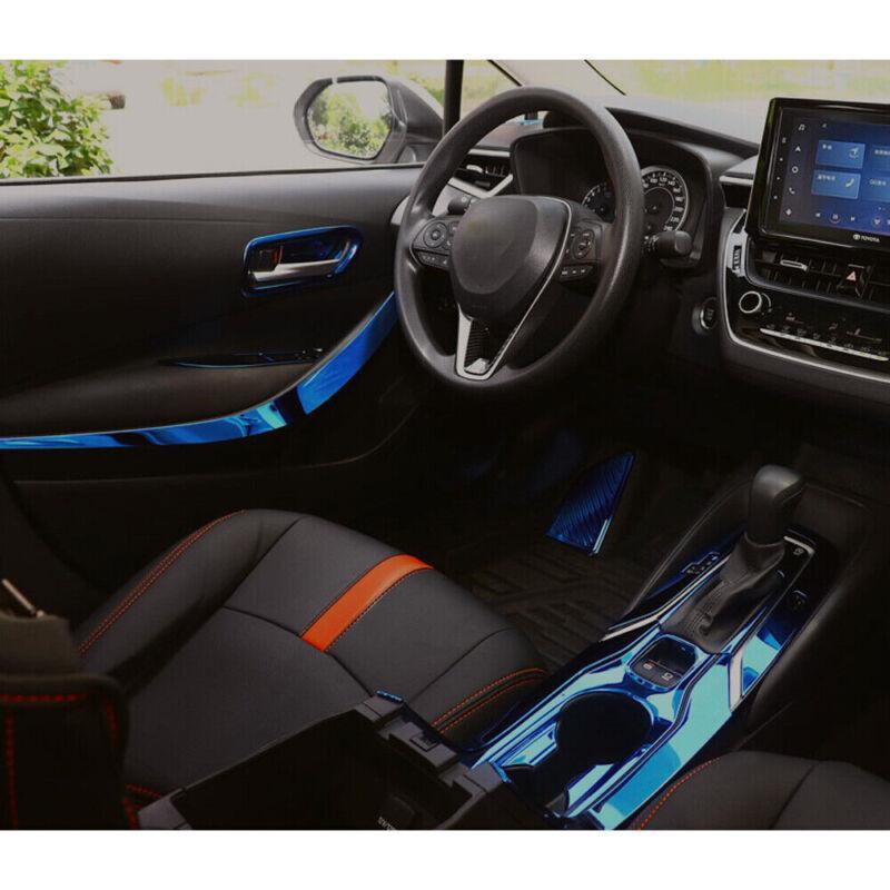 Car for Toyota for Corolla 2019-2021 Blue Titanium Instrument Panel Frame Cover Trim