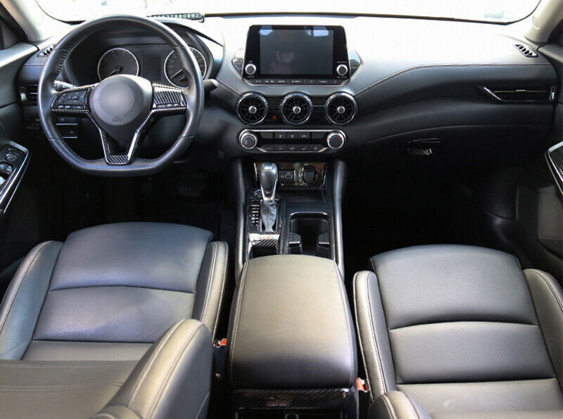 Middle Air Outlet Vent Cover Trim 3 for Nissan Sylphy Sentra 20-22 Carbon Fiber