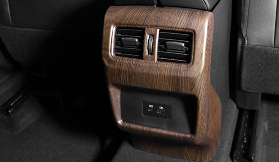 1X ABS Wood Grain Rear Air Outlet Vent Frame Cover Trim for Nissan Rogue 21-2023