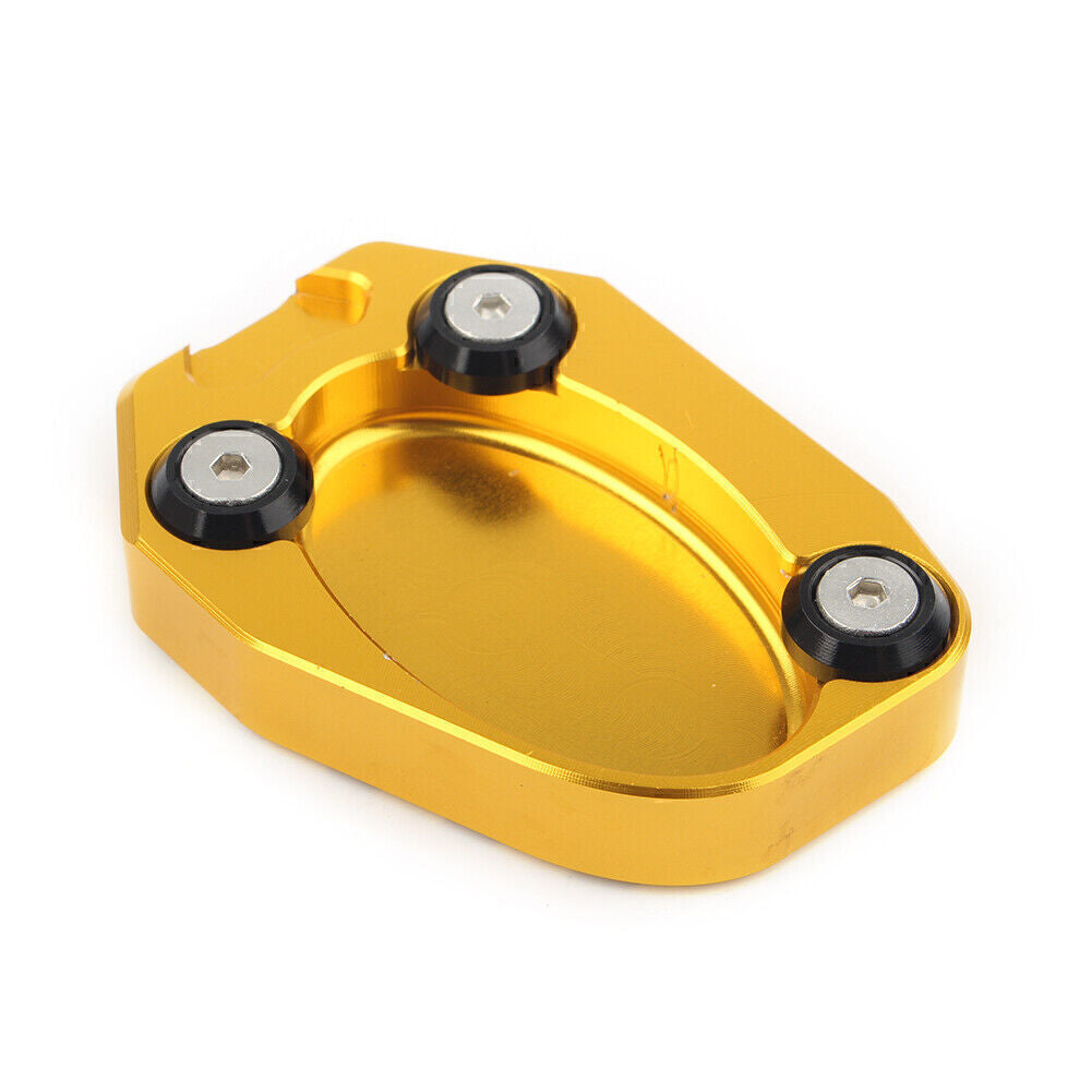 Kickstand Side Stand Plate Extension Pad Fit for Kawasaki ZX10R 2008 - 14 ZX6R GOLD