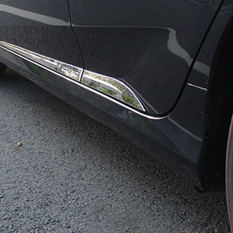 4x for Honda for Civic 2016-2021 Chrome Steel Body Door Side Molding Cover Trim Set