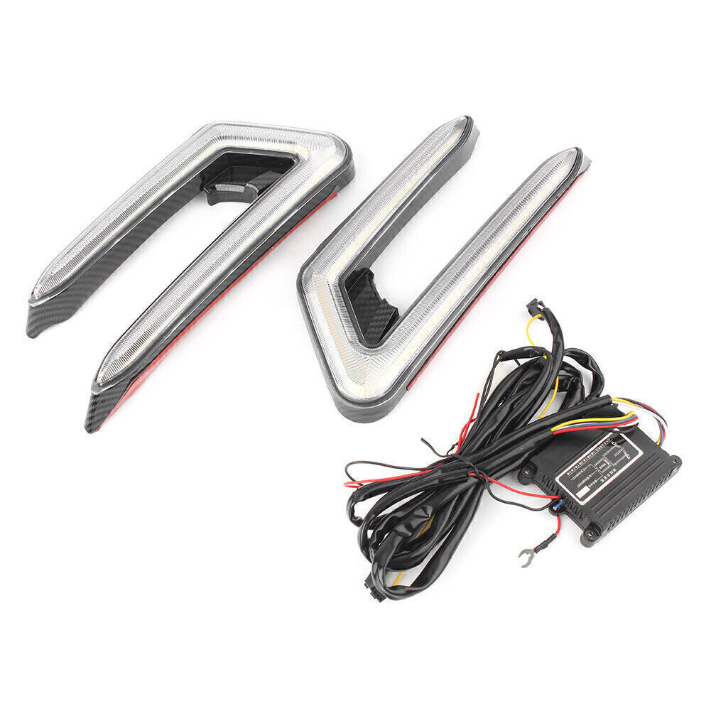 Pair LED Daytime Running Lights Fog Lamp Bulbs for Toyota for Camry 2018-2019