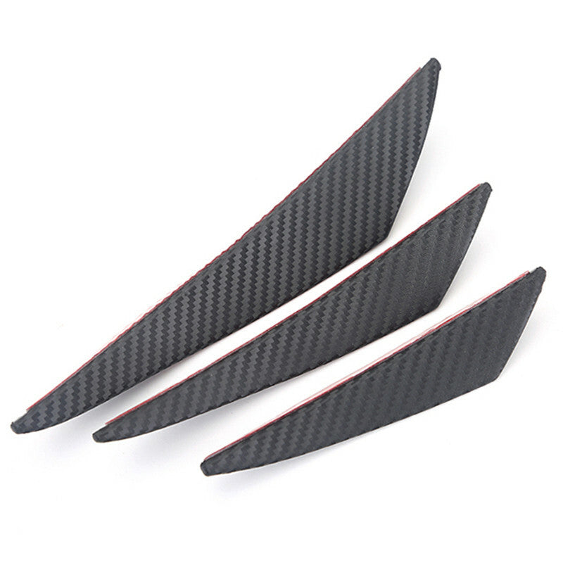 6x Car Air-Deflector Lip Decoration Diffuser Splitter Fins Spoiler Winglet Blade