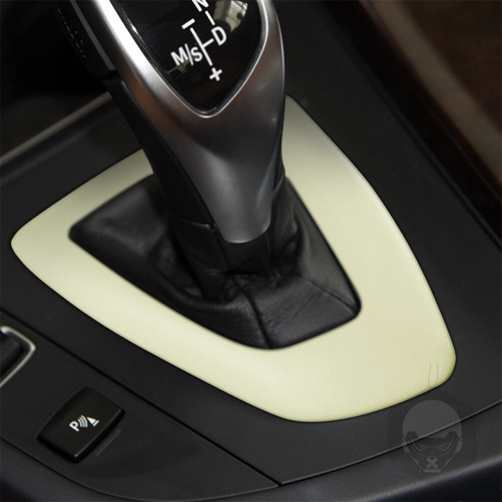 PU Leather Off White Gear Shift Cover for BMW 1 2 3 4 Series 3GT F30 F34 2013-19