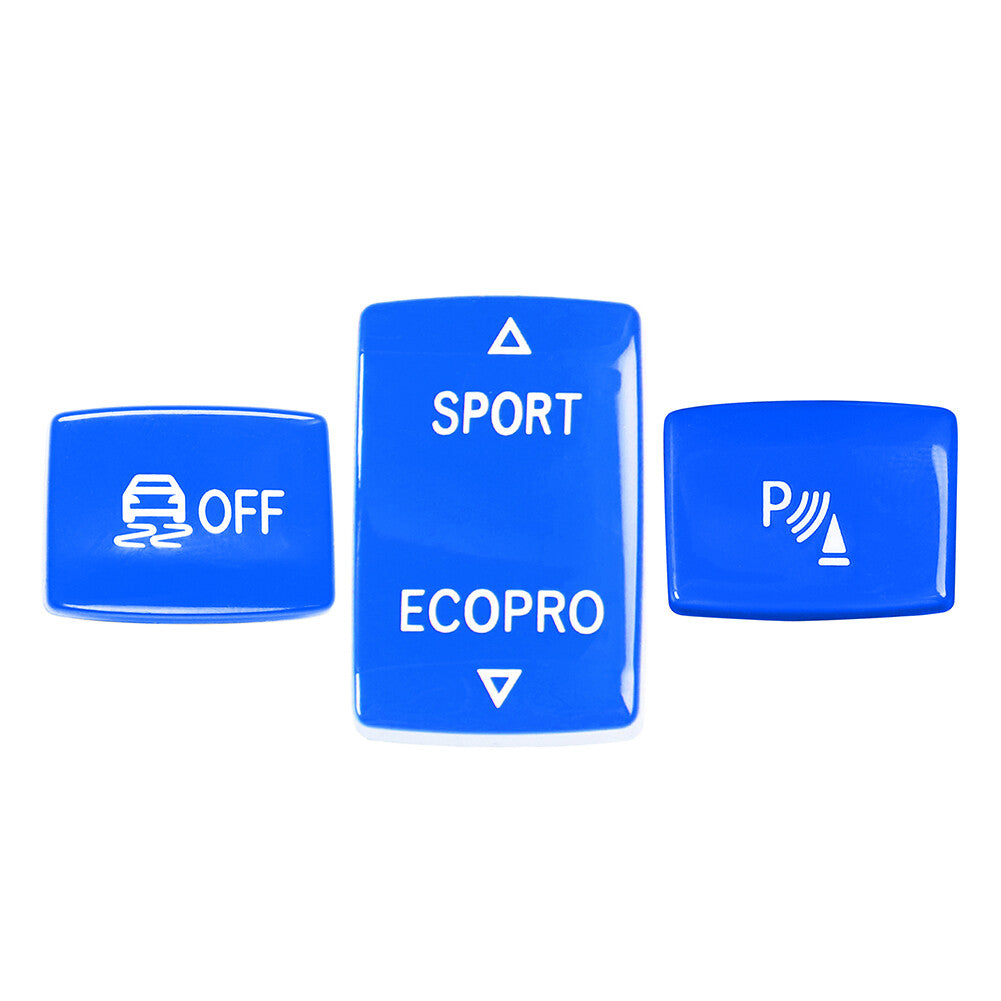 Gear Shift Button Trim for BMW F20 F21 F22 F23 F30 F31 F34 F32 F33 F36 Blue 3Pcs
