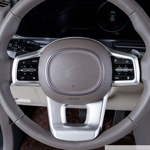 for Kia Carnival 2022-23 Matte Interior Steering Wheel Button Switch Frame Trim