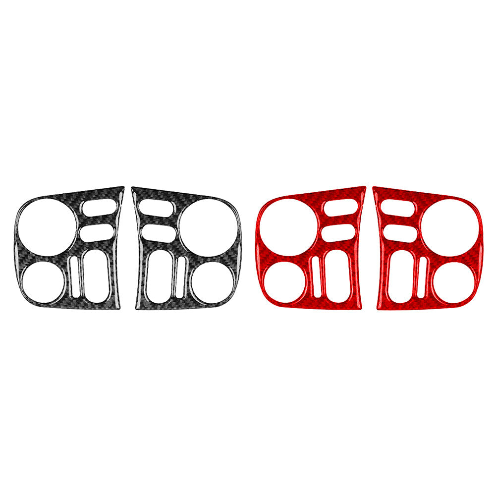 2Pcs LHD Carbon Fiber Interior Driver Dashboard Cover Trim for Honda S2000 00-09