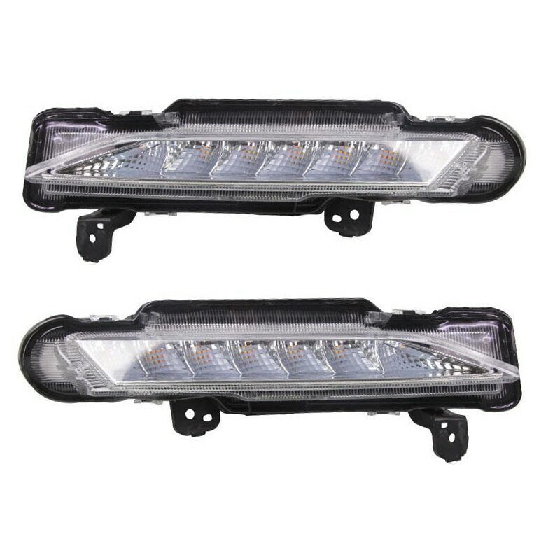A pair of front DRL daytime running lights and fog lights are suitable for Toyota Yaris 2017 - 2019