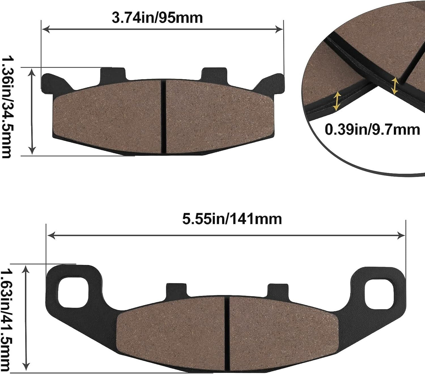 Front Brake Pads for Kawasaki ZR550 Zephyr 550 1991 1992 1 9993 1 994 1995 1996