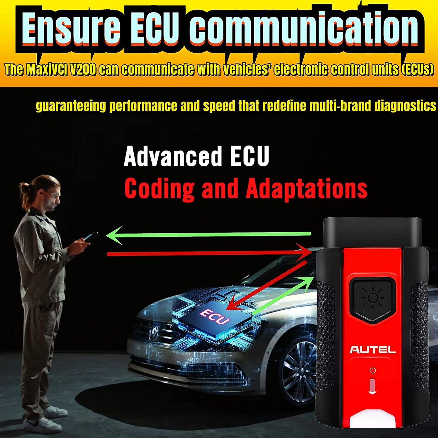MaxiVCI V200 Wireless Diagnostic Interface For MS906 PRO/ITS600K8