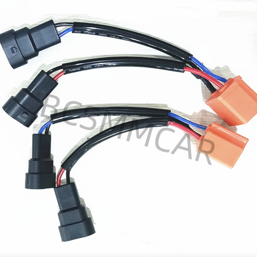 2PCS H4 to 9005 9006 Car Headlight Conversion Harness Socket Adapter Plug