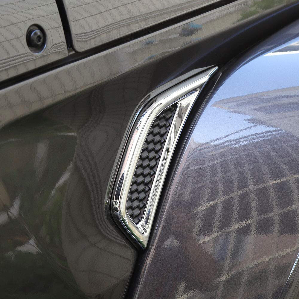 Silver Car Fender Air Vent Outlet Cover Trim for Jeep for Wrangler JL JT 2018-2023