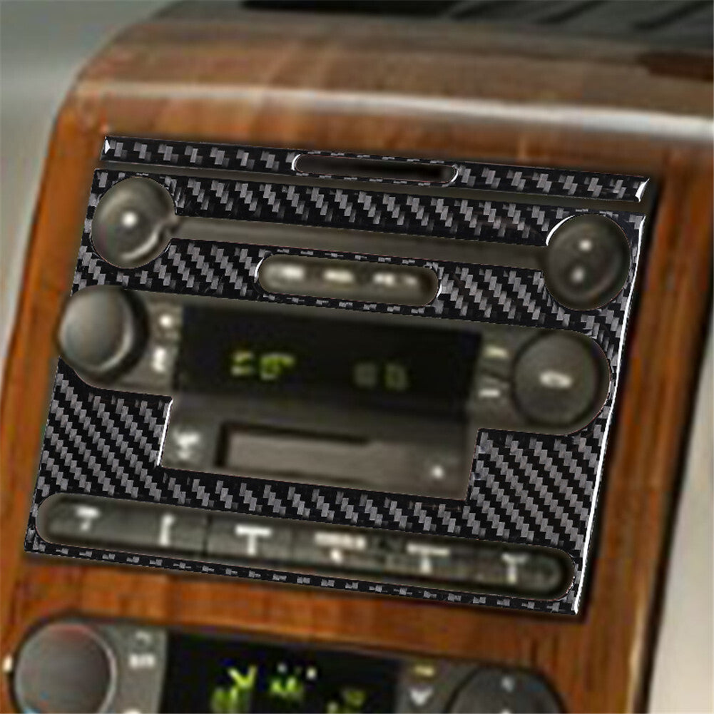Carbon Fiber Interior Radio With CD Cover Trim for Ford F-150 FX4 2004-2008 B