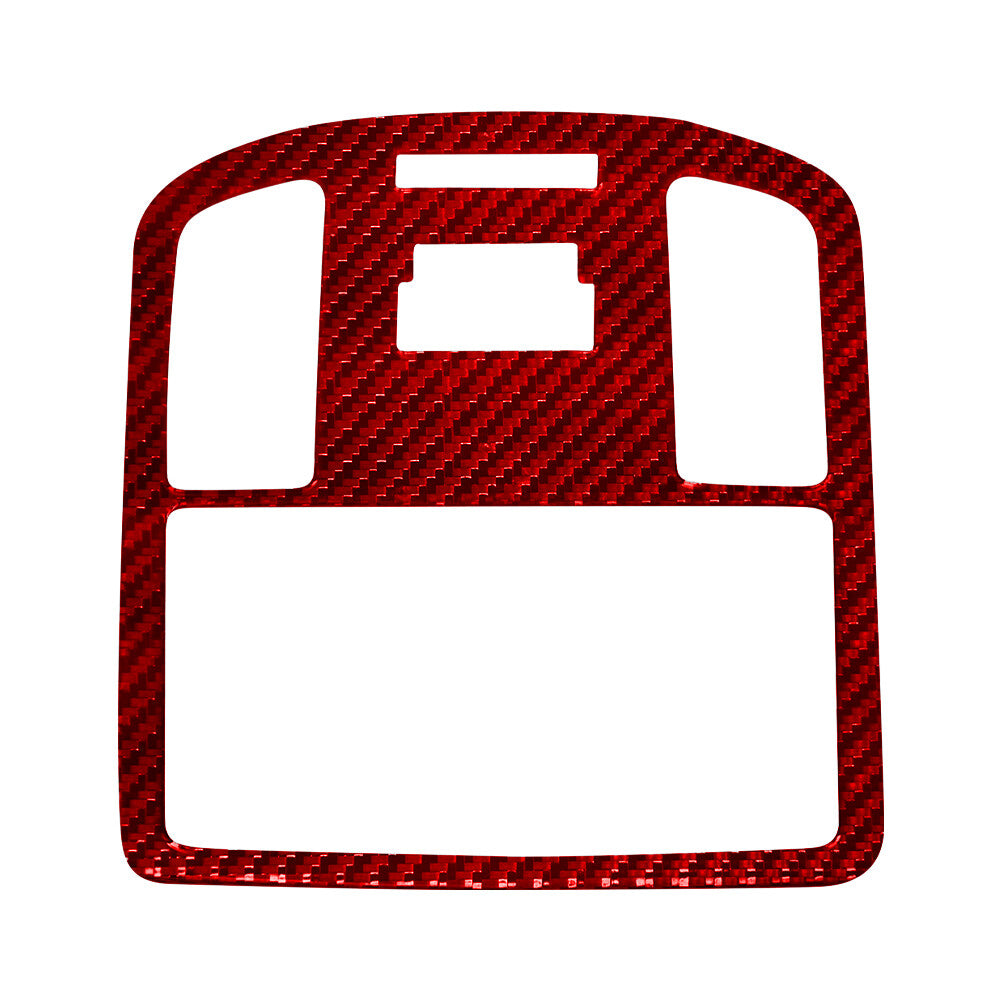 Red Carbon Fiber Roof Reading lights Frame Cover Trim for Toyota Hilux 2015-2021