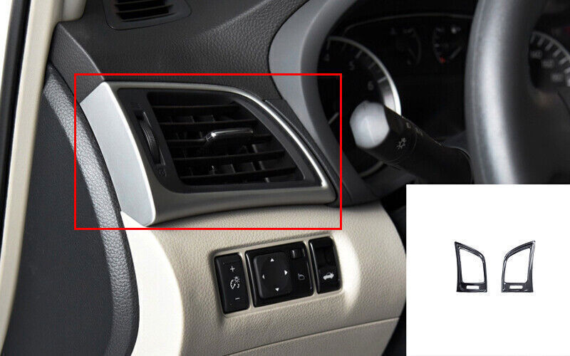 LR AC Air Outlet Vent Cover Trim Fit for Nissan Sentra 2013-2019 Black Titanium