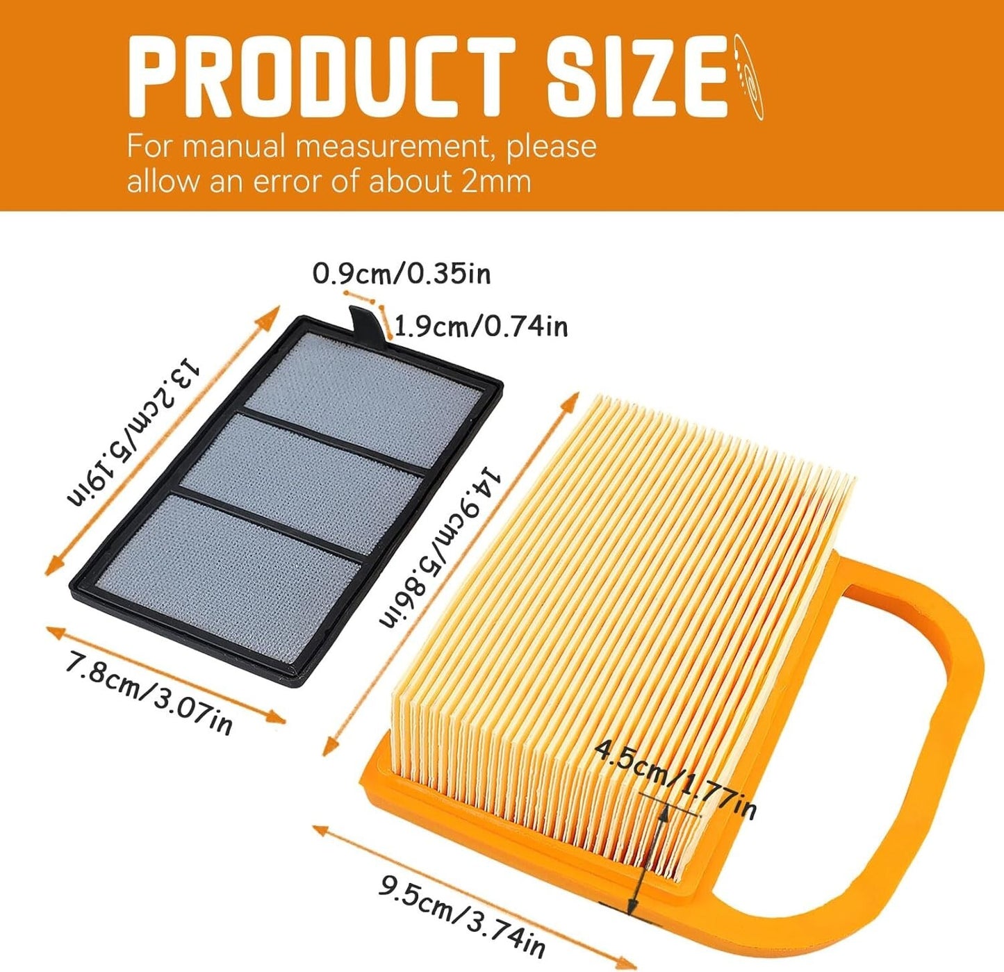 Air Filter for Stihl TS410 TS420 TS 420 TS 410 TS410Z TS420Z TS480 4238-140-1800