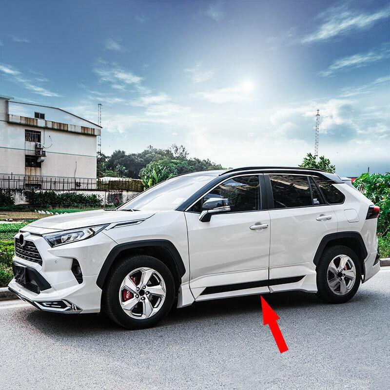 for Toyota RAV4 2019-2022 side skirt Car Body Door Side Molding Sill Guard Trim