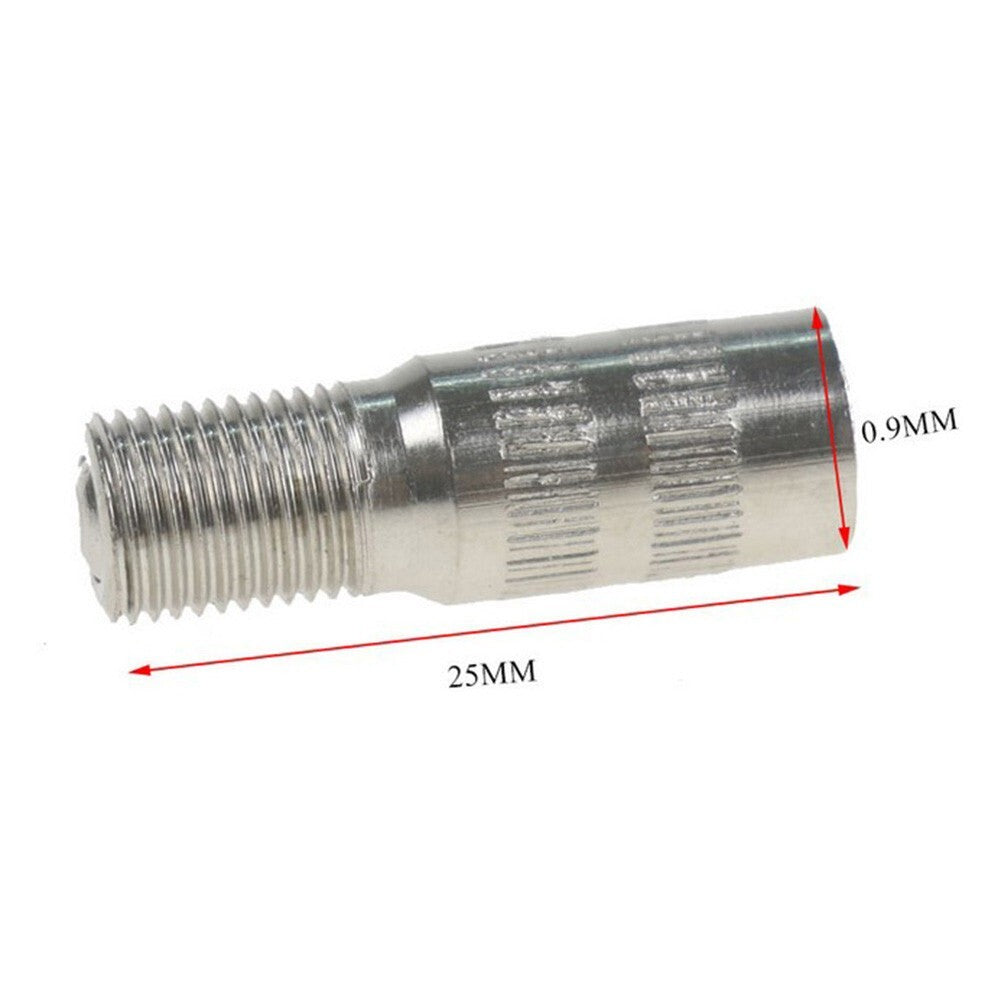 Valve Stem Extensions Brass Cap Car Chrome Extender Screw-On Silver Tone