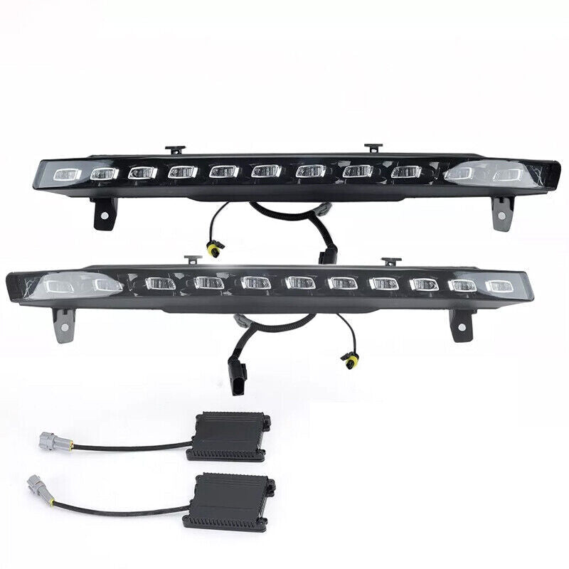 2Pcs for Audi Q7 2010 -2015 LED DRL Daytime Running Light Turn Signal Lamp