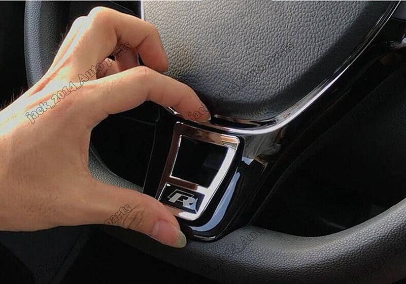 ABS R Style Inner Steering Wheel Cover Trim for Volkswagen for VW Atlas for Tiguan 17-23