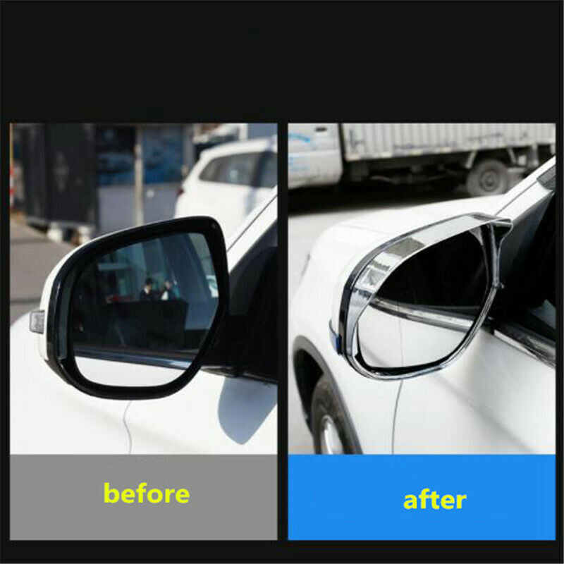 Chrome Rearview Mirror Rain Eyebrow frame Trim for Mitsubishi Outlander 2013-21