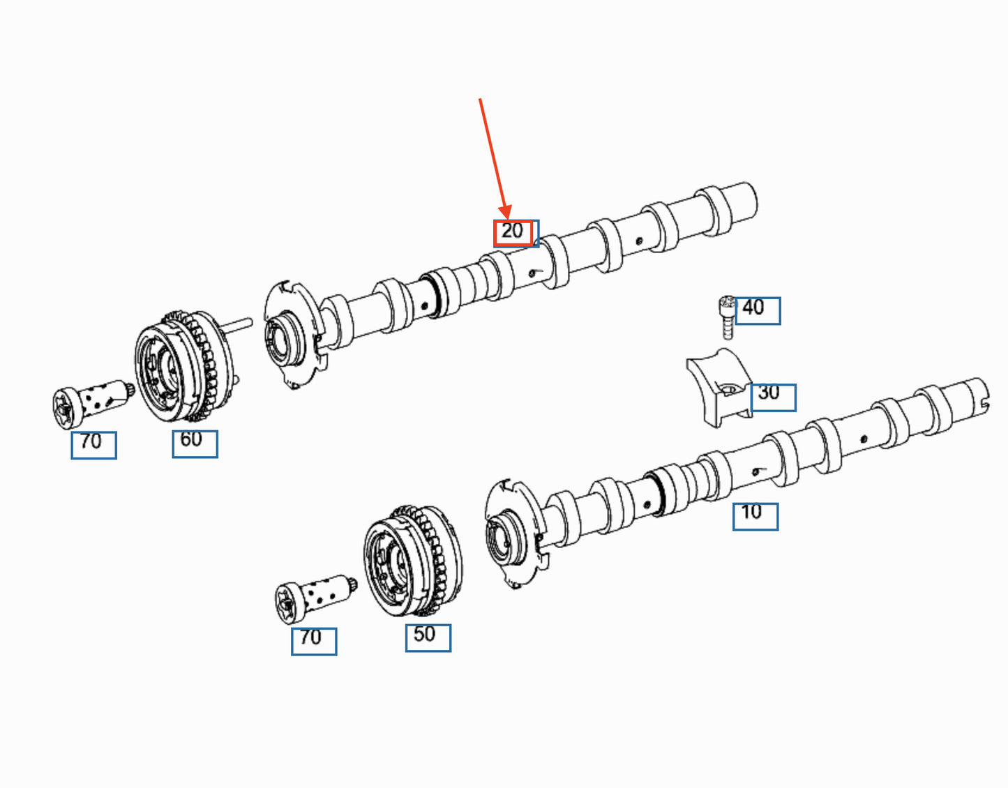 A2780509301 New engine socket camshaft left for MERCEDES-BENZ ML W166