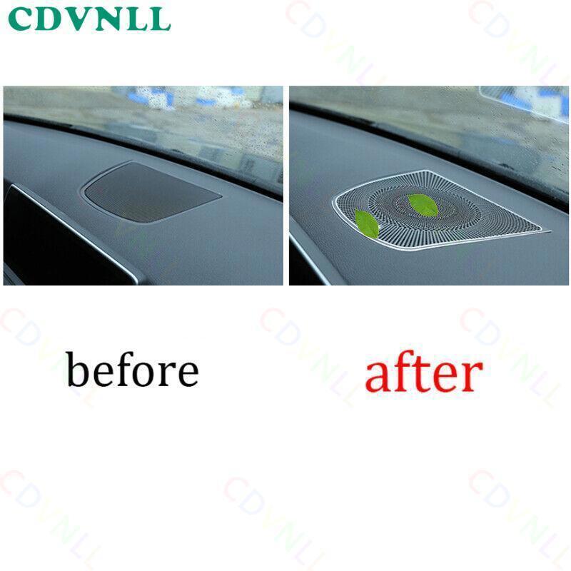 for BMW X5 X6 F15 2014-18 Black Aluminum Console Dashboard Speaker Frame Trim 1P