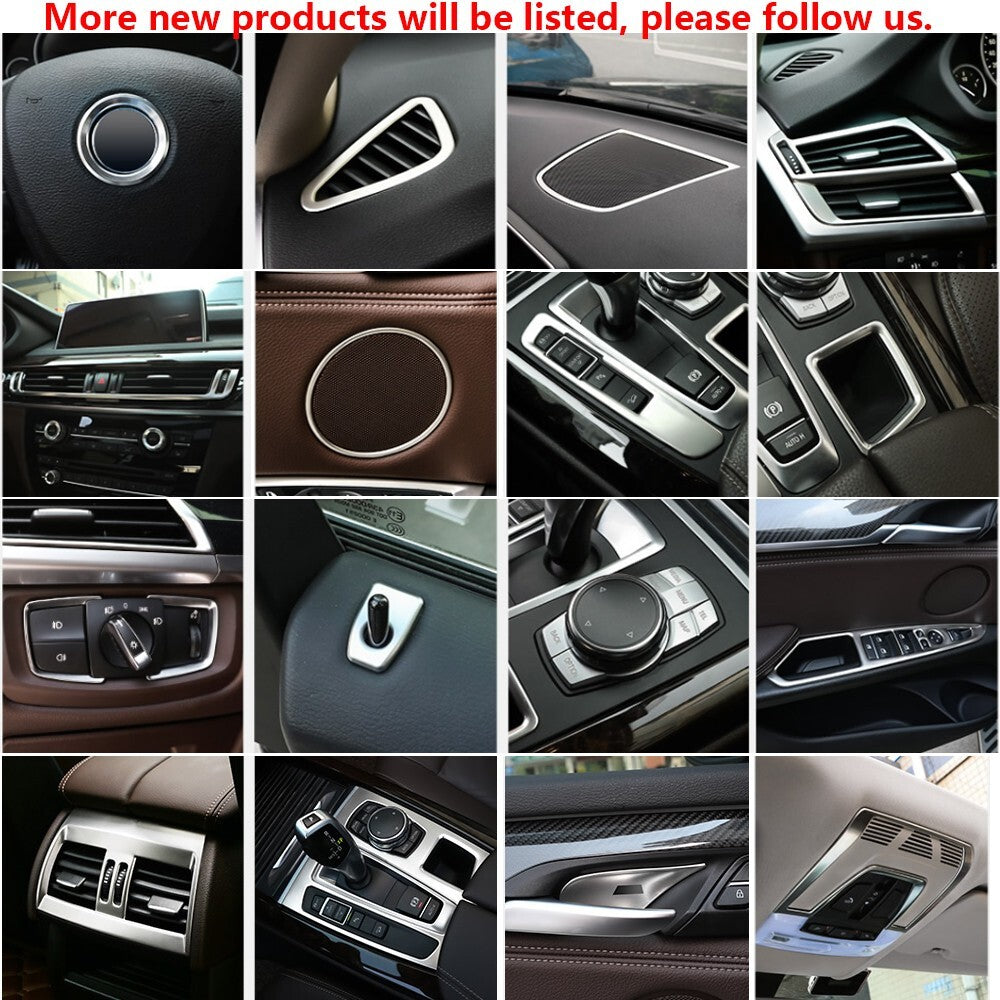 Stainless for BMW X5 X6 F15 F16 Car Interior Center Console CD Panel Cover Trim