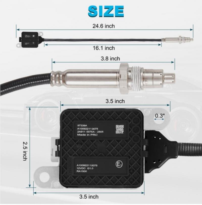 2X Inlet Outlet Nox Sensor A0101532328 For Detroit DD13 DD15 DD16 for Freightliner