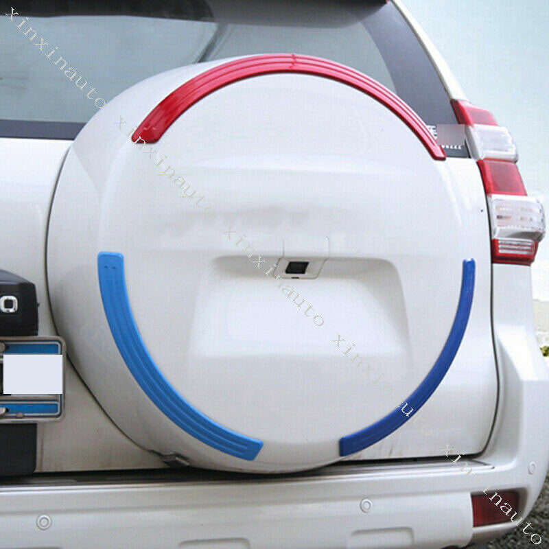 for Toyota Prado FJ150 2010-21 ABS 3-Color Trunk Spare Tire Cover Strip Trim Set