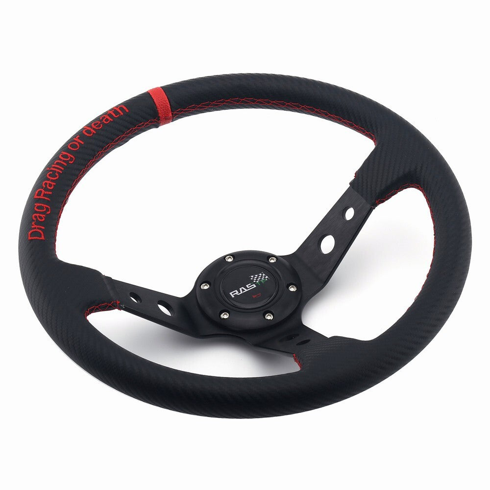 EZGO for Yamaha and Club Car 345MM Carbon Fiber Wrapped for Golf Cart Steering Wheel