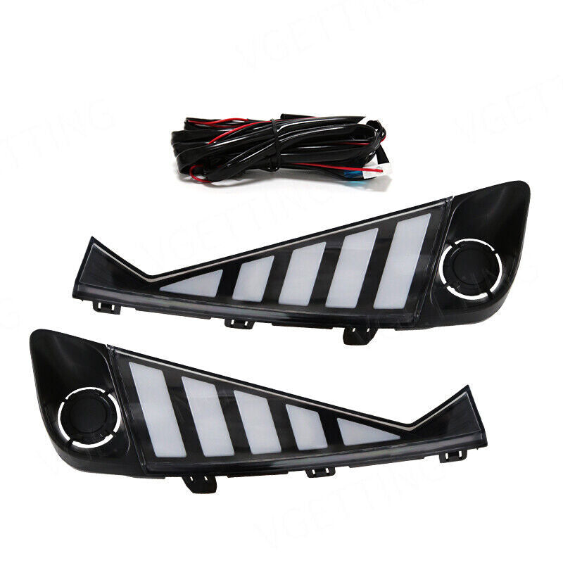LED DRL Daytime Running Fog Lights w/Turn Signal for Toyota 2020-2021 C-HR CHR
