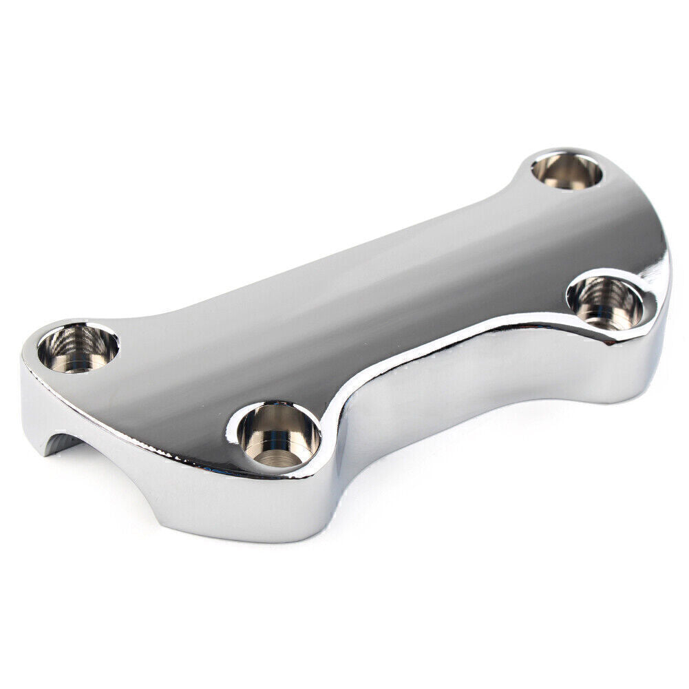 1 Bar Smooth Handlebar Riser Top Clamp Fit for Harley Dyna Softail Sportster Chrome
