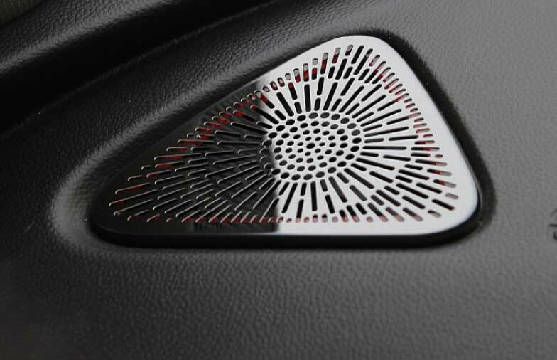 2X Black Steel Console Dashboard Horn Cover Trim for Chevrolet Malibu 2016-2024